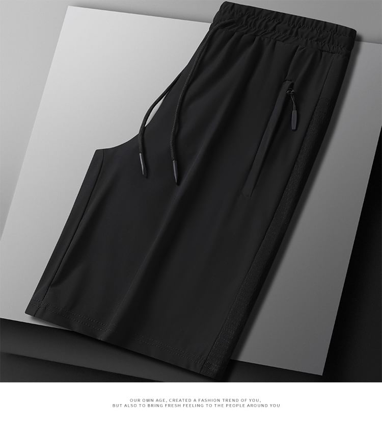 Wewewow - Shorts met elastische taille en letters