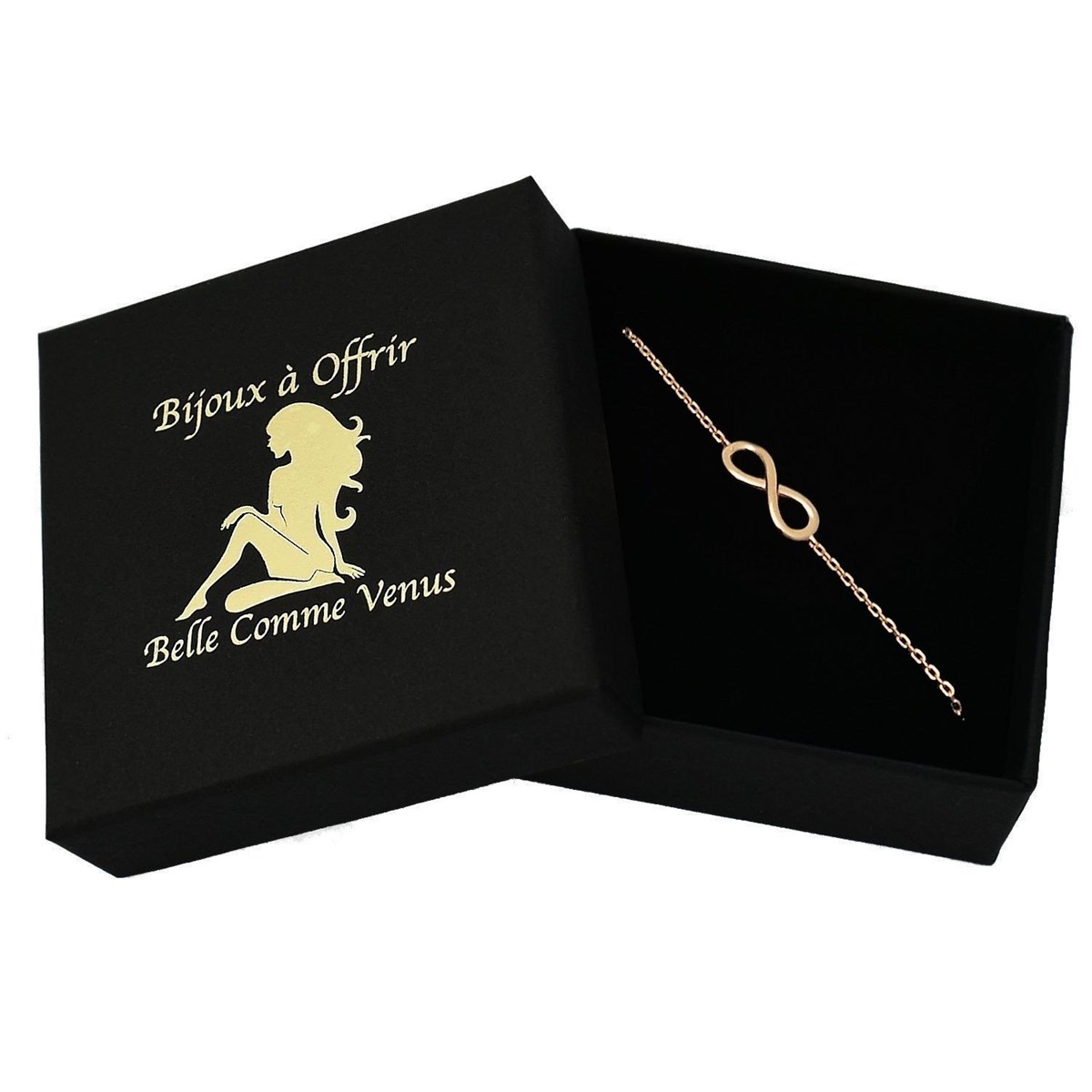 Bracelet symbole infini Plaqué OR 750 3 microns