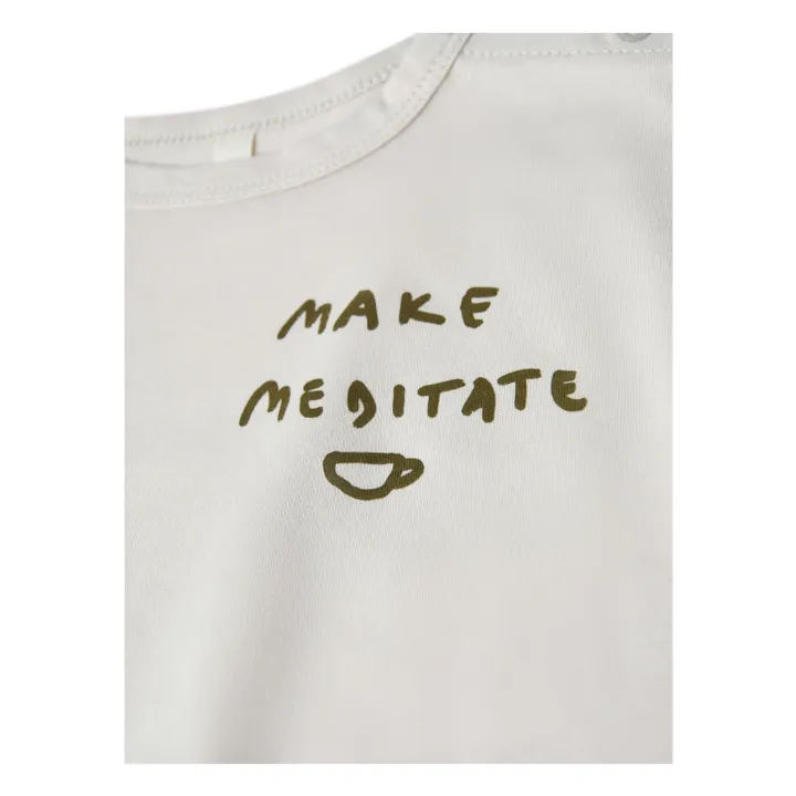 Organic Zoo T-Shirt Make Meditate | Blanc cassé