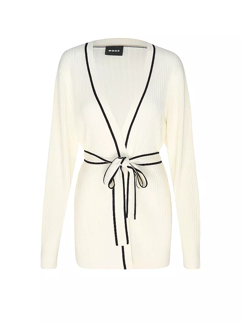 BOSS Strickjacke weiss