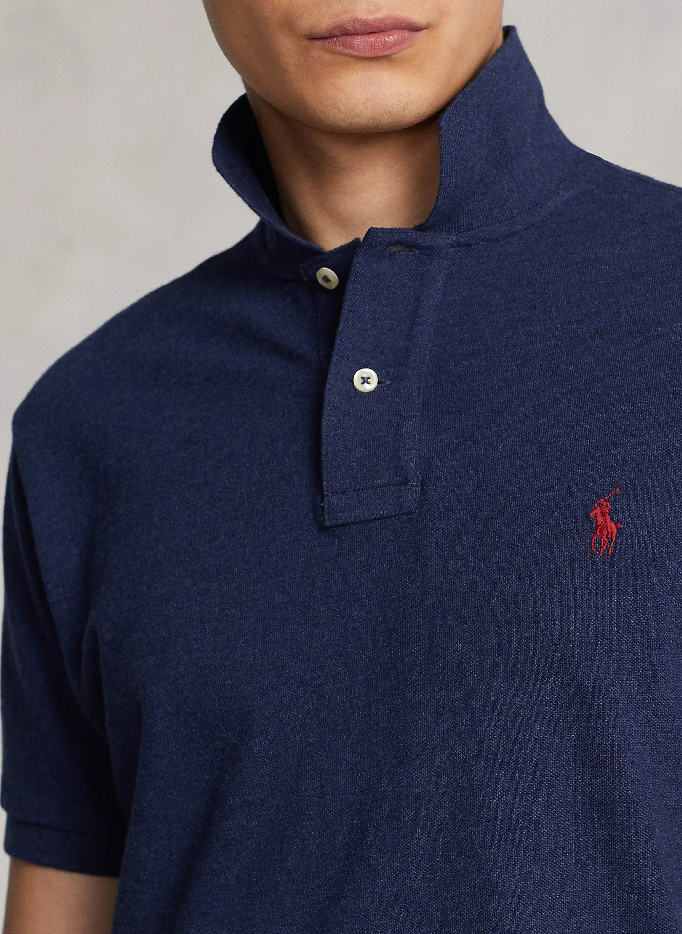 Polo slim-fit en coton | Bleu