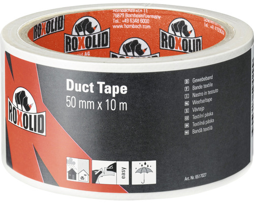 ROXOLID Duct Tape / Gaffa Tape Textieltape wit 50 mm x 10 m