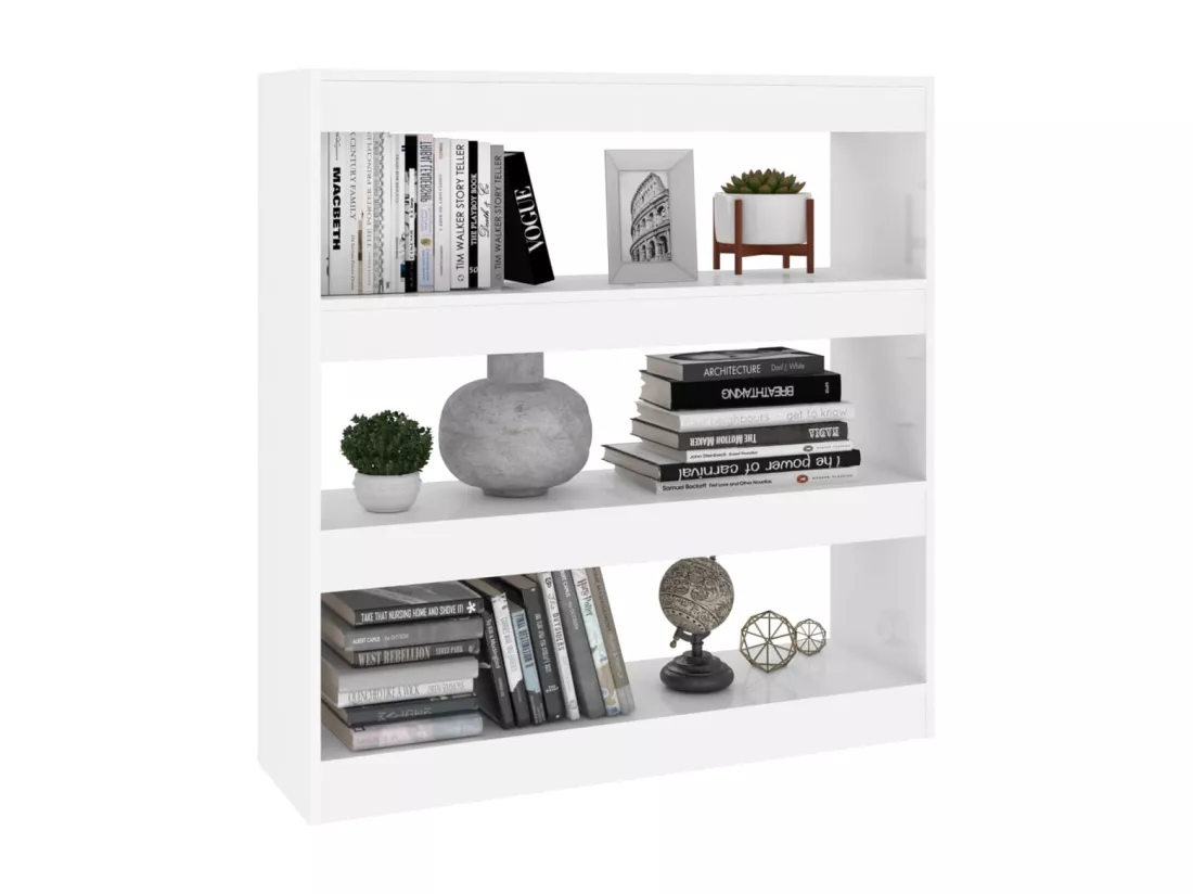 Bibliothèque/Séparateur de pièce Blanc 100x30x103 cm