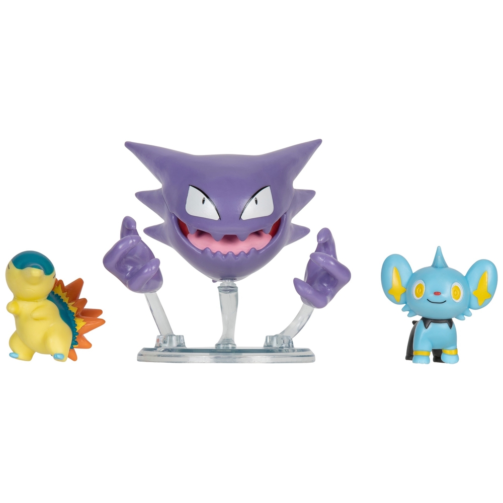 Pokémon-Kampffiguren-3er-Pack – Shinx-, Feurigel- und Haunter-Kampffiguren