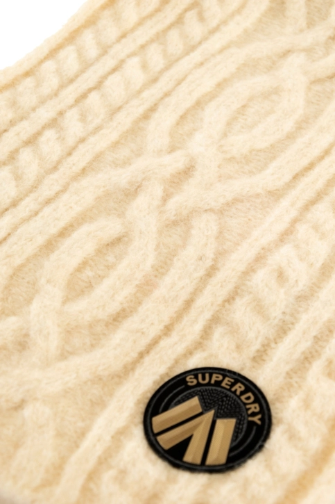 Echarpe superdry cable luxe 9vi oatmeal white