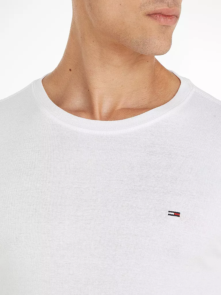 TOMMY JEANS Langarmshirt  Slim Fit weiss