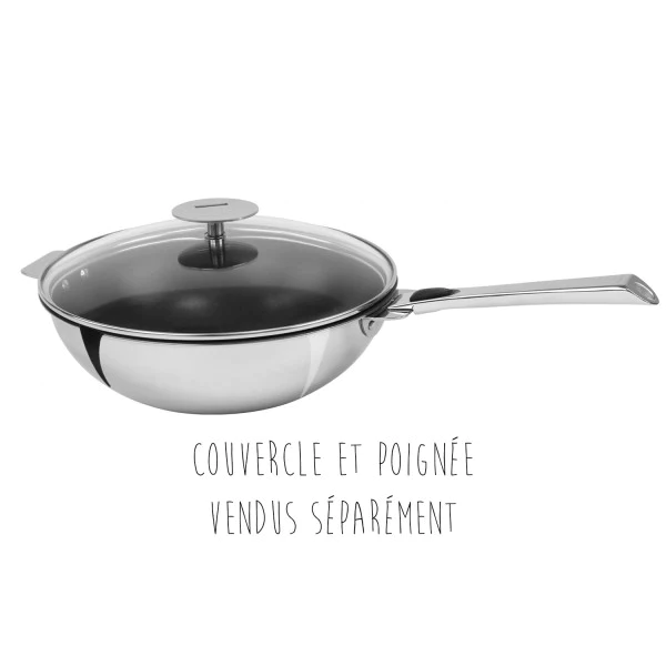 Wok inox revêtu Casteline 28 cm Cristel
