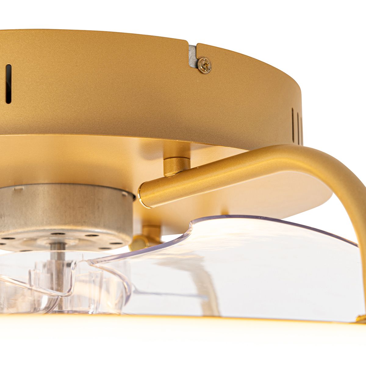 Plafondventilator goud 46.5cm incl. LED met afstandsbediening - Kees