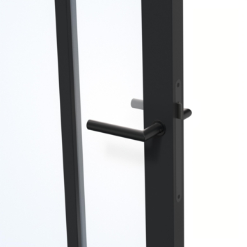 Arne & Bodil binnendeur ABE108 blank glas - diep zwart afgelakt