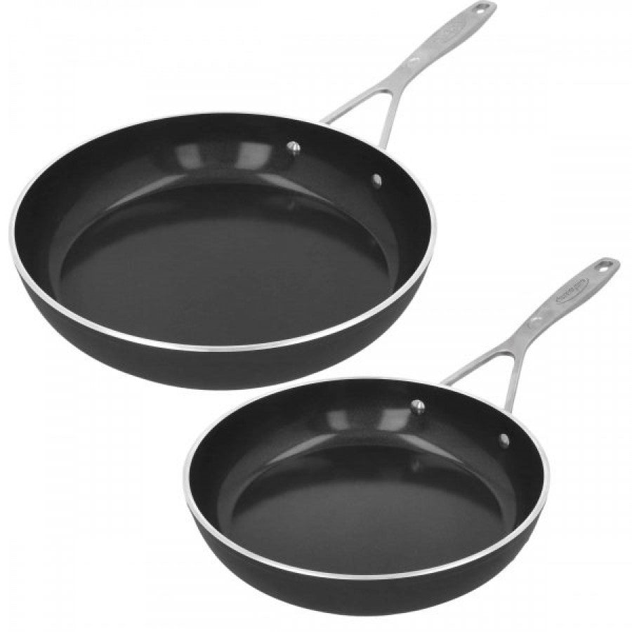 Demeyere Industry 3 Ceraforce Koekenpannenset - Aluminium - Ã 24 + Ã 28 cm