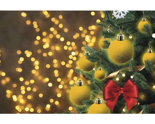 Grote XXL kerstboombal, Lafiora, kunststof, Ø 20 cm, gouden glitter