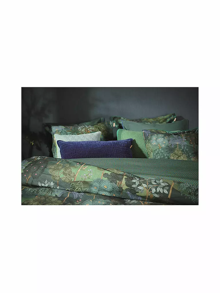 PIP STUDIO Kissen gefüllt 45x45cm JARDIN DE NOCHE Dark Blue dunkelblau