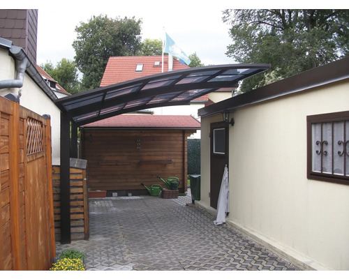 Enkele carport KCR 270x510 cm donkerbruin