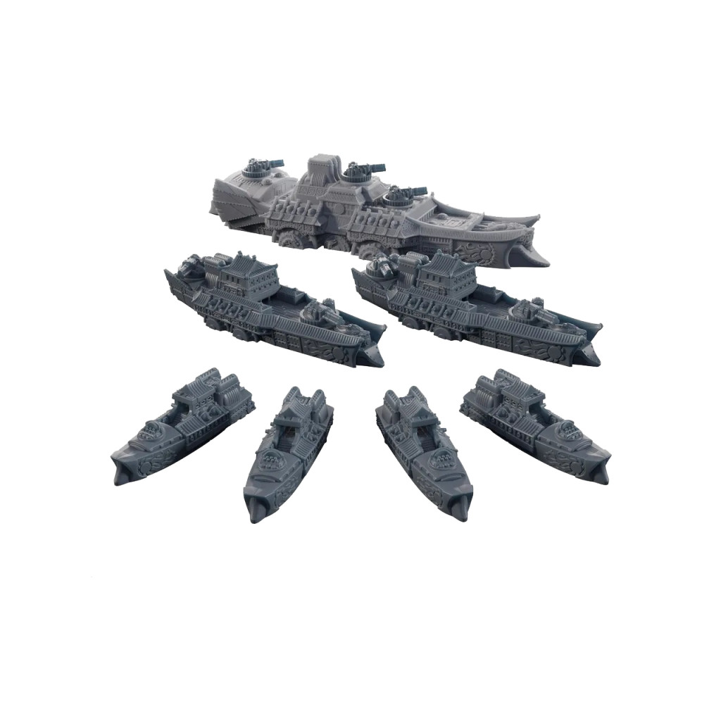 Dystopian Wars: Ning Jing Battlefleet Set