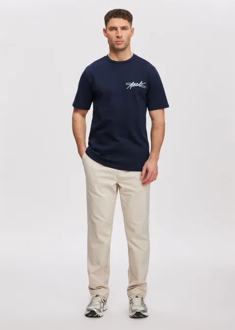 T-shirt met print written blauw (BLW.D)