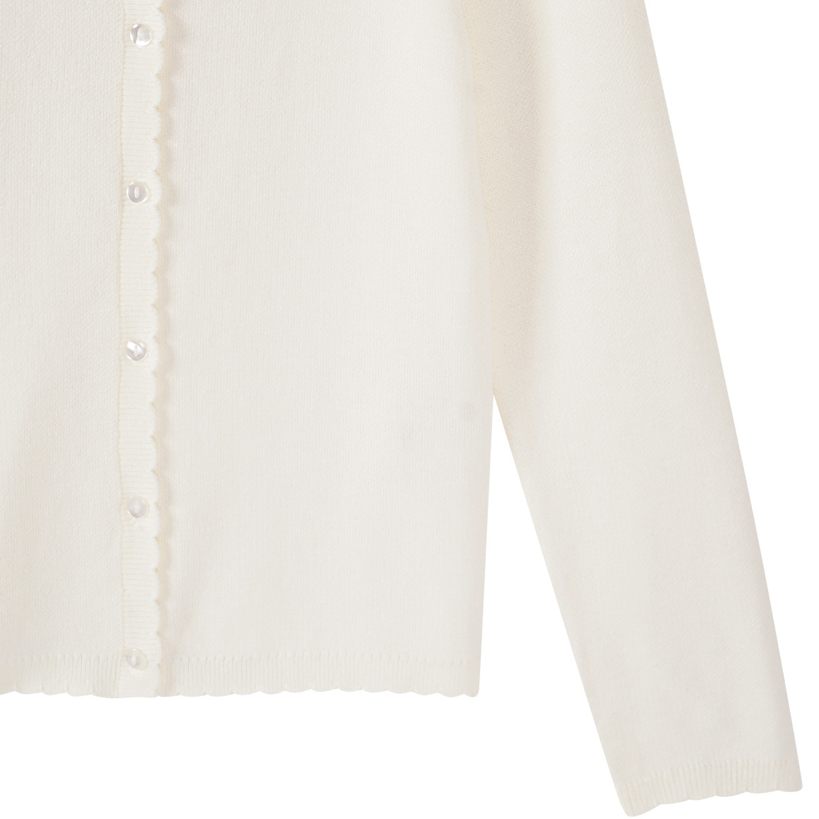 Yigga Mädchen Cardigan mit Knopfleiste cremeweiss