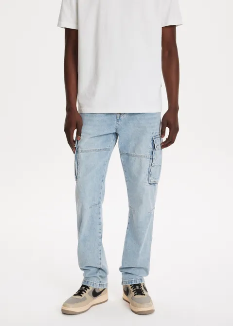 Cargo jeans straight blauw (BLW.USM)