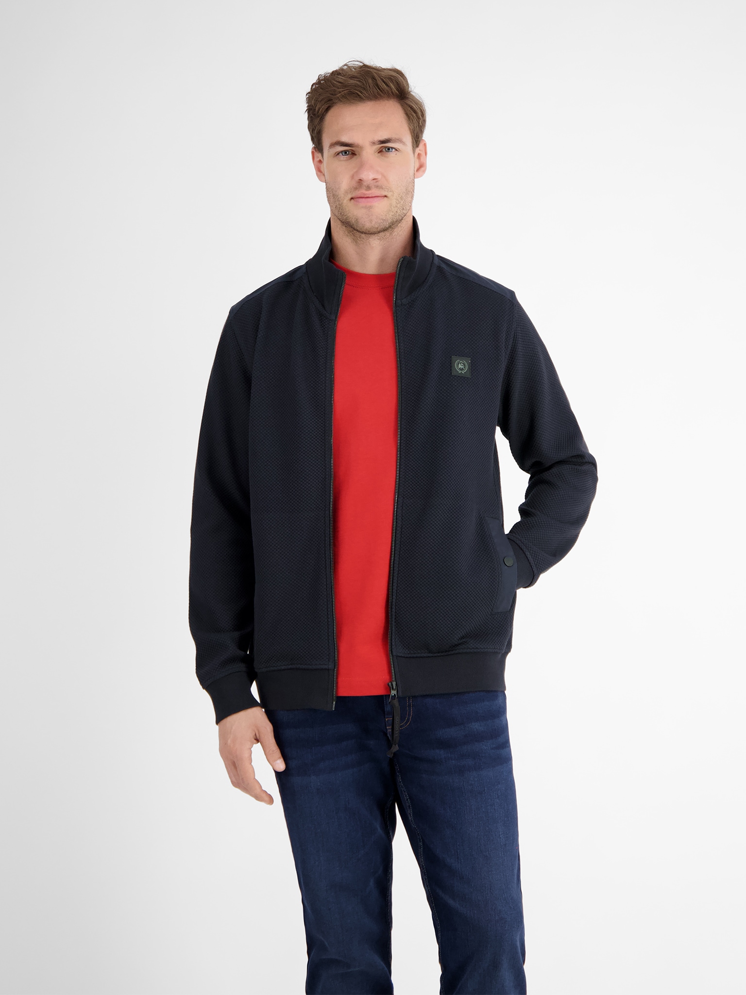 LERROS Sweatjacke , mit Stehkragen und Reissverschluss