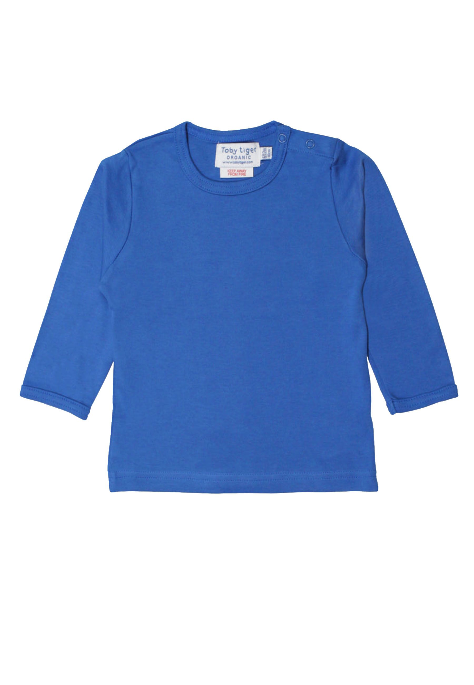 Toby Tiger Langarmshirt , blau unifarben