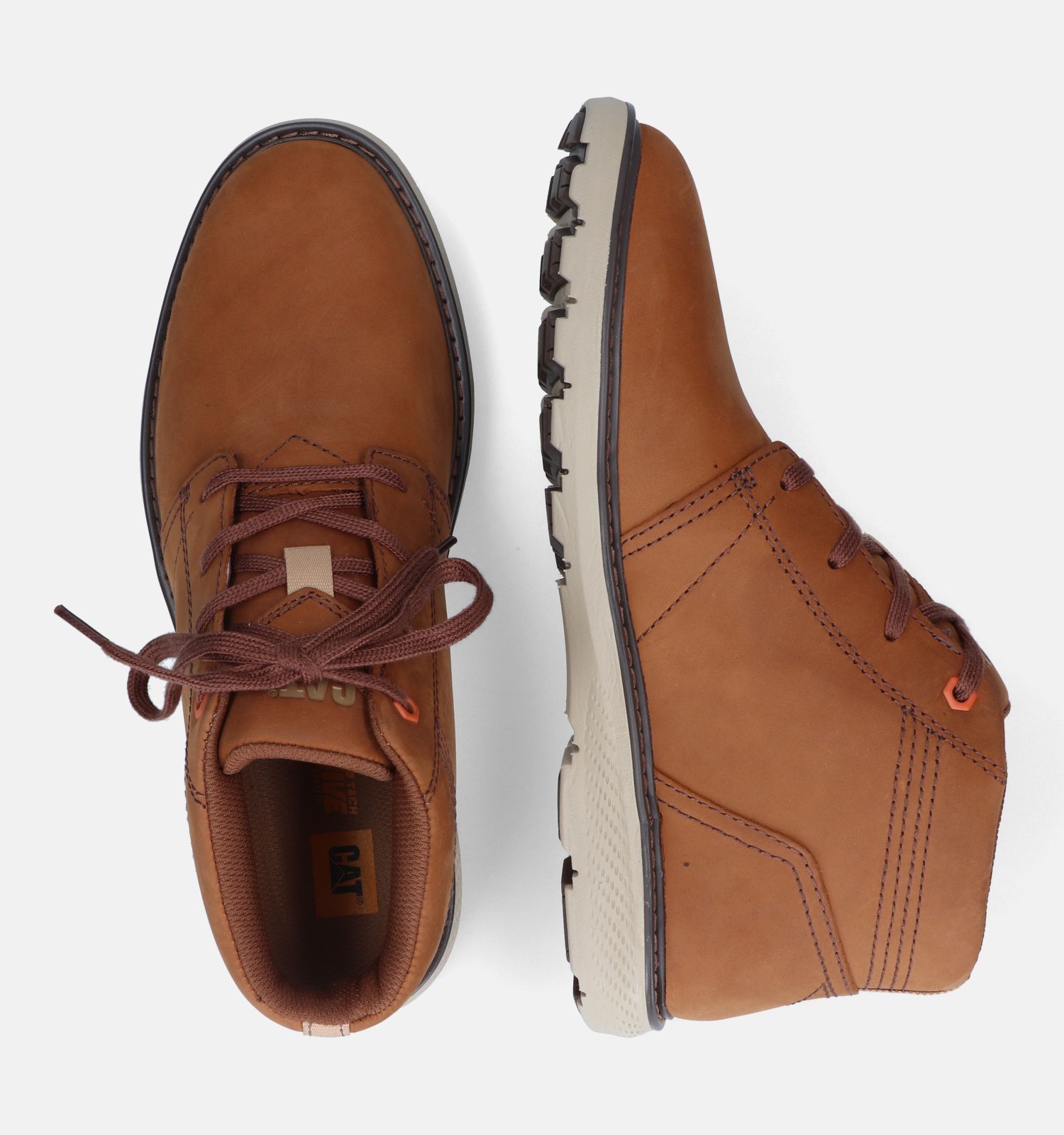 Hoge schoenen cognac