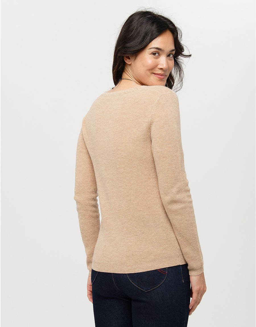 Pull brun laine cachemire