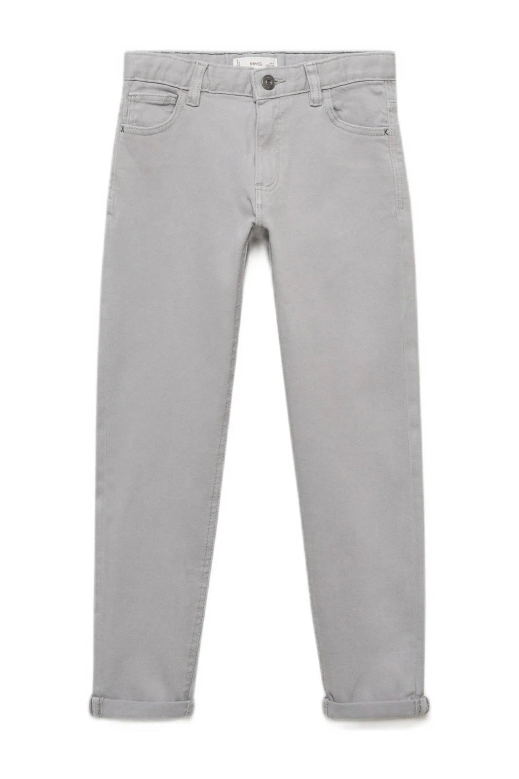 Mango Kids regular casual broek grijs