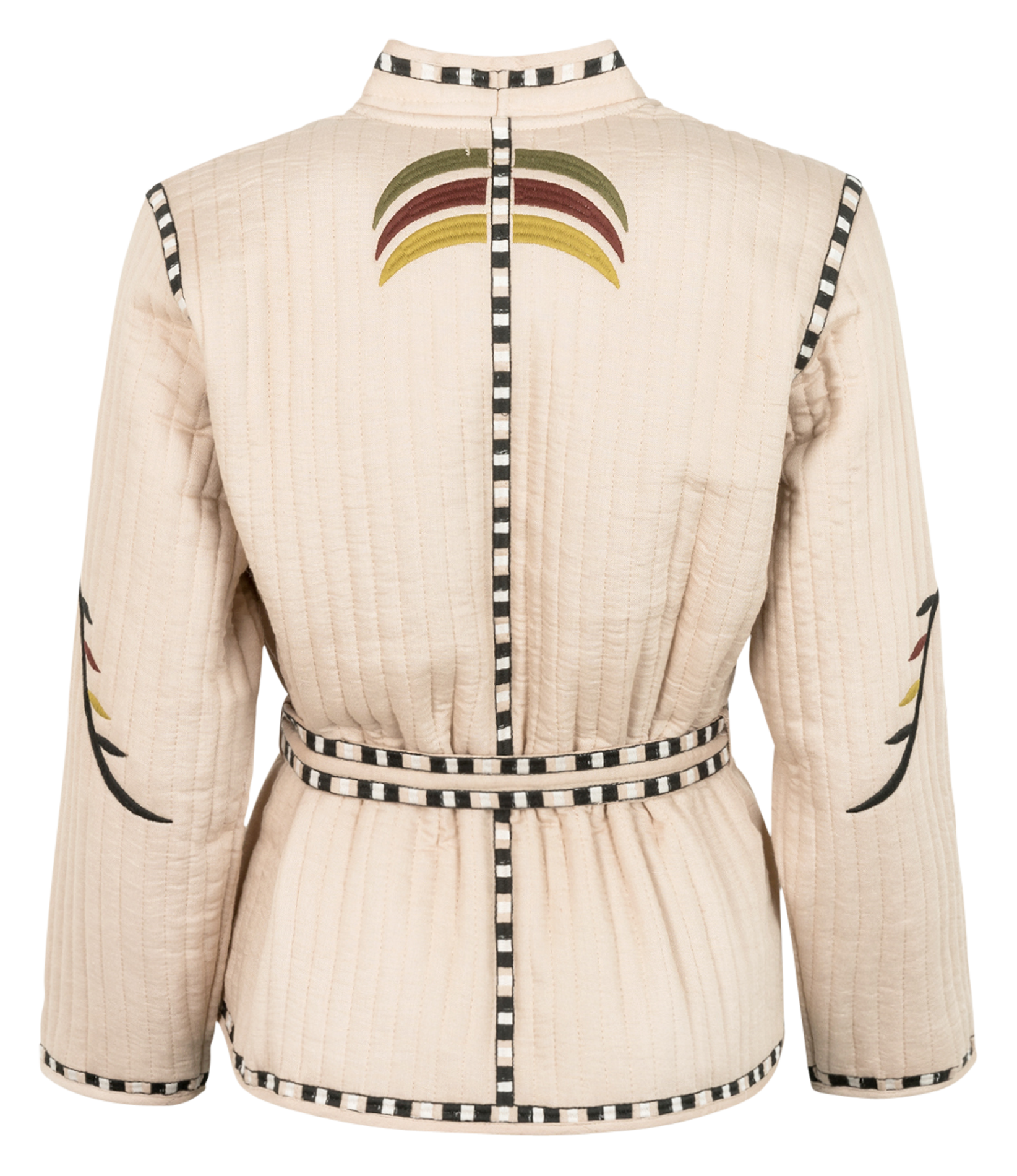 SARA - Veste cintrée brodée | Noir