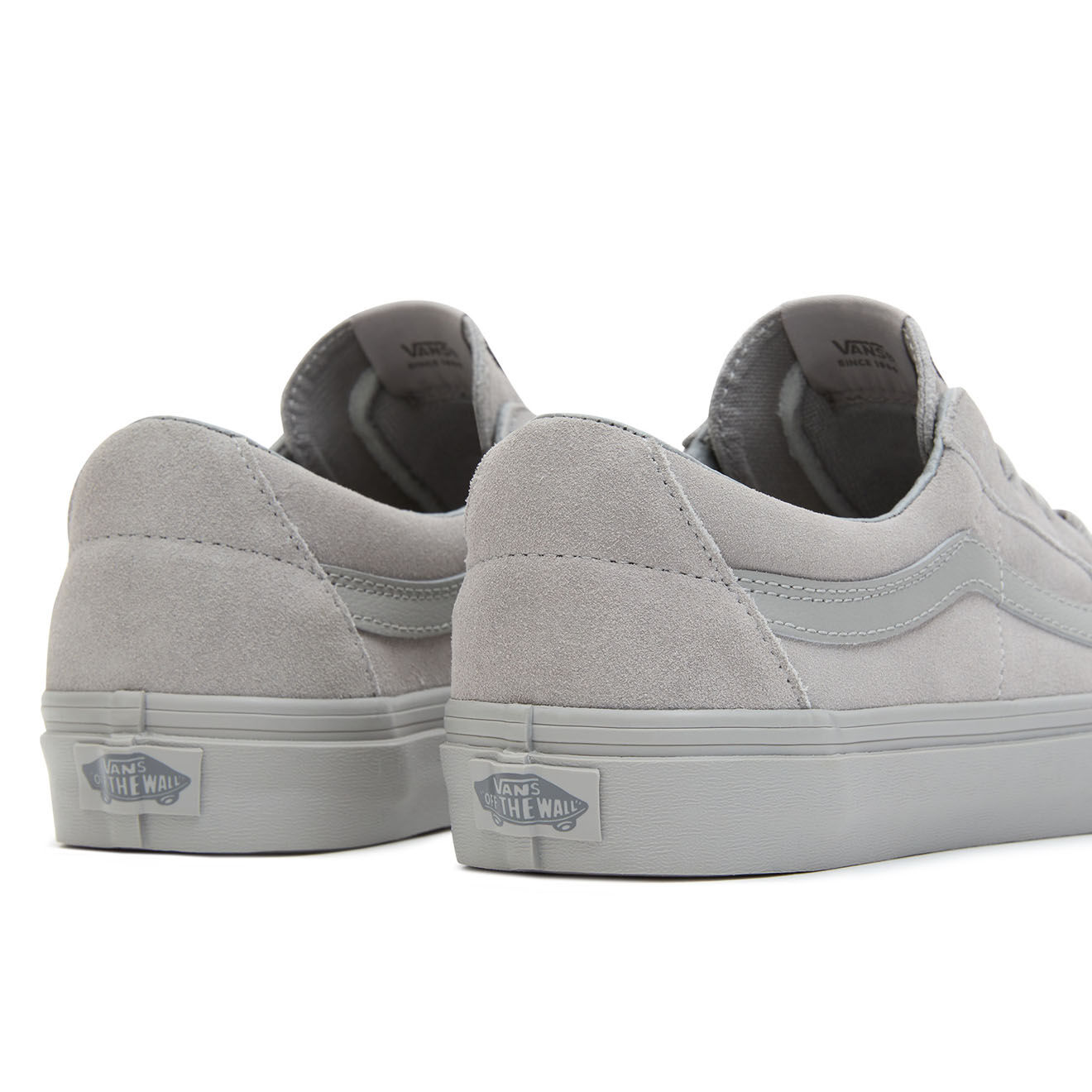 Vans Baskets en Velours de Cuir SK8-Low grises
