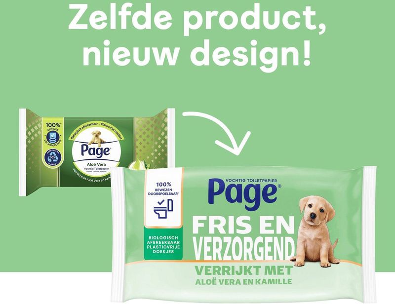 12x Page Vochtig Toiletpapier Aloe Vera 38 Stuks