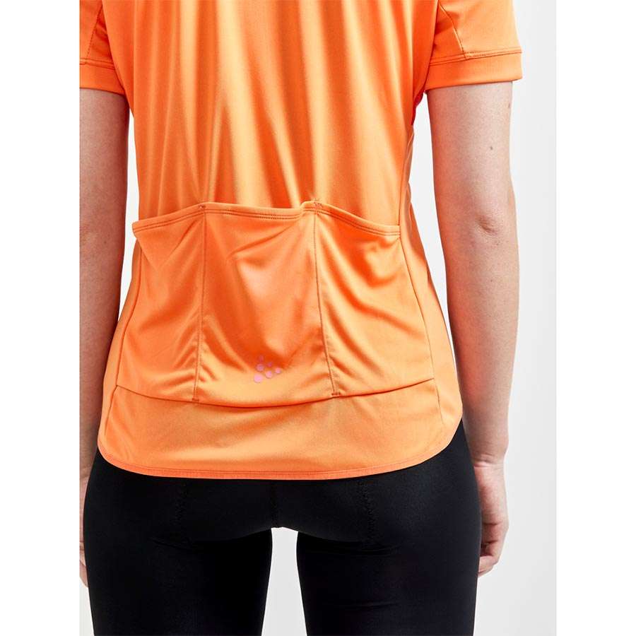 Craft CORE Endurance Logo Fietsshirt Korte Mouwen Oranje Dames