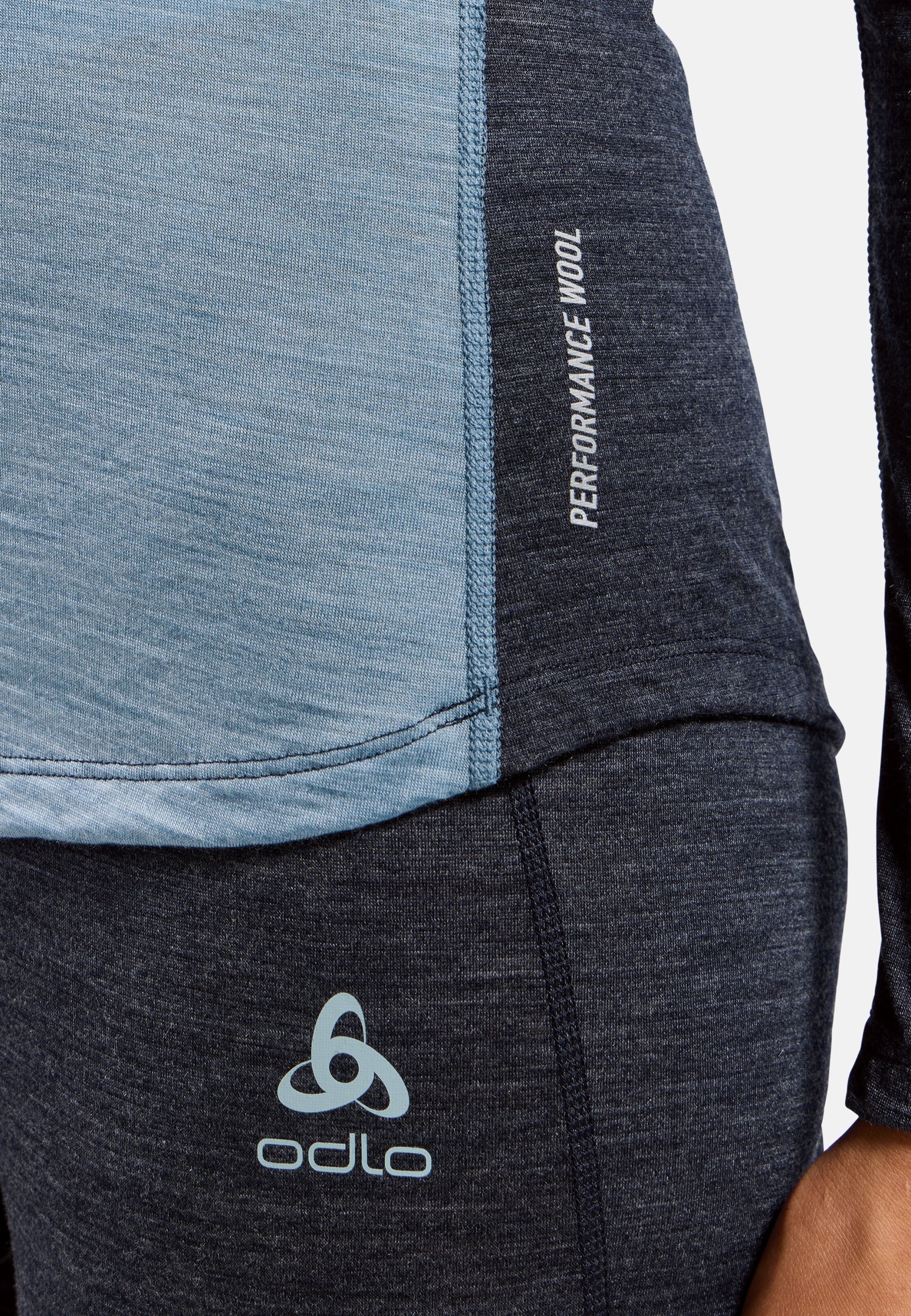 Natural Performance Wool 150 Base Layer Langarmshirt in provincial blue - dark sapphire melange