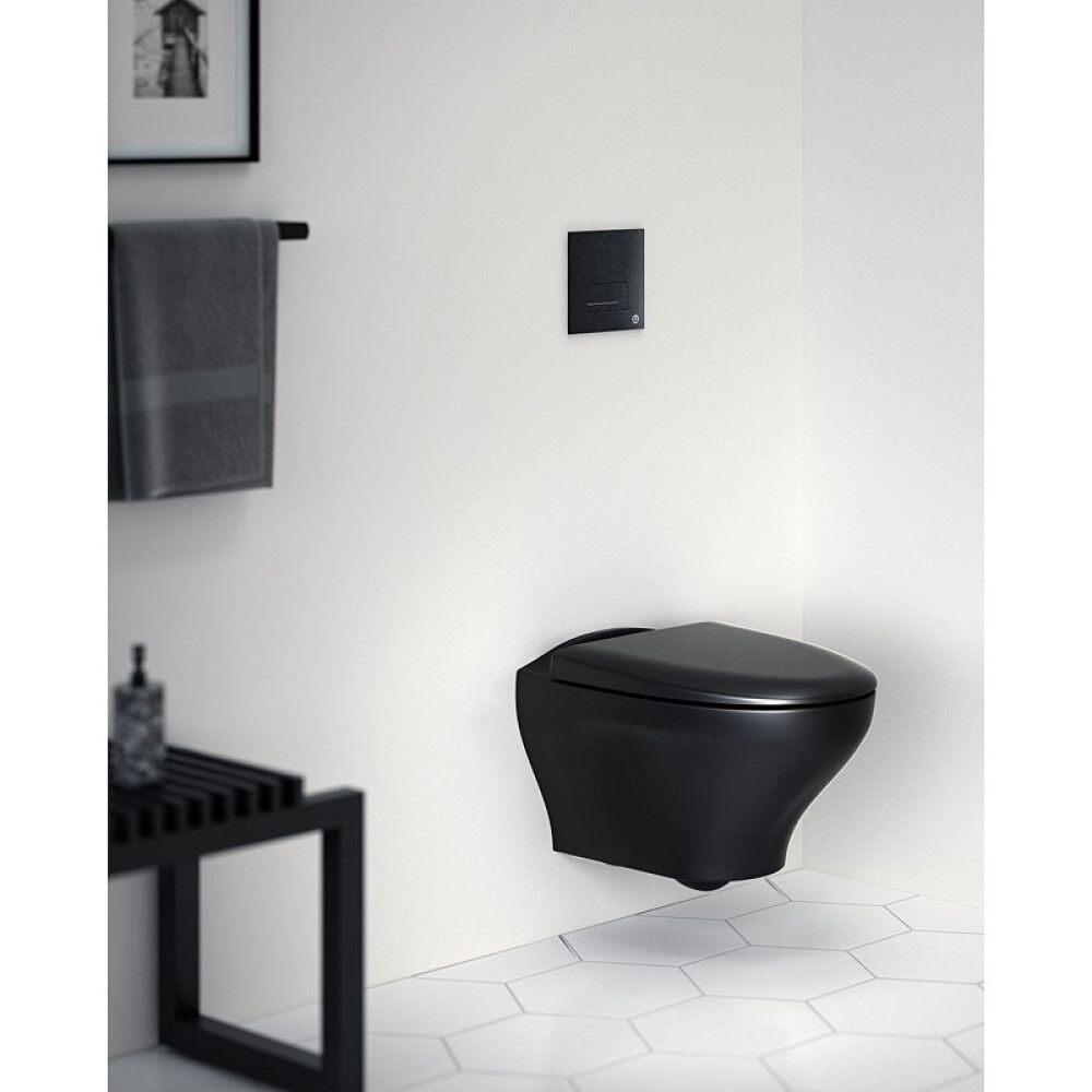 VEGGHENGT TOALETT GUSTAVSBERG ESTETIC 8330 HYGIENIC SVART