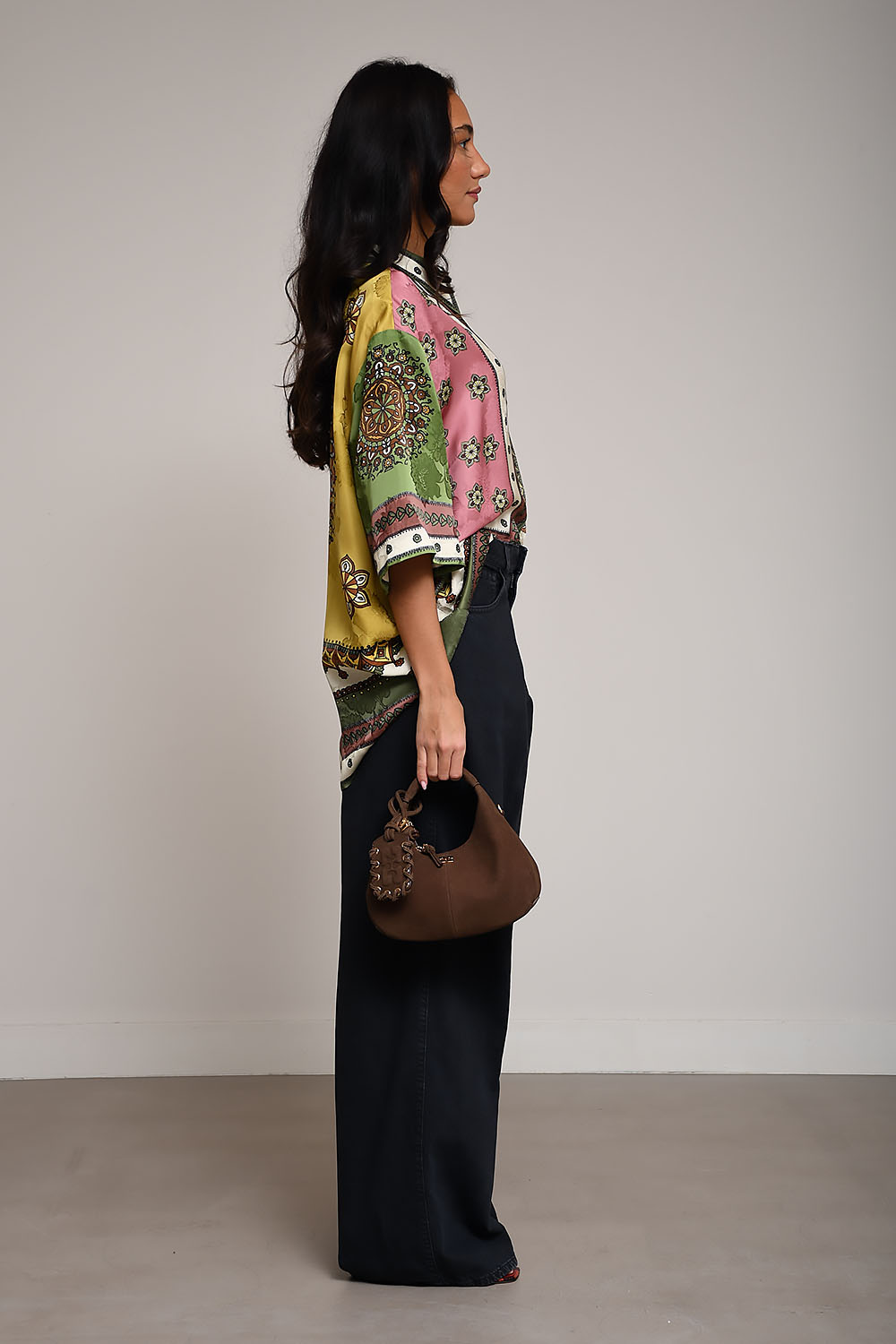 Candy twill 45 denim wide-leg jeans