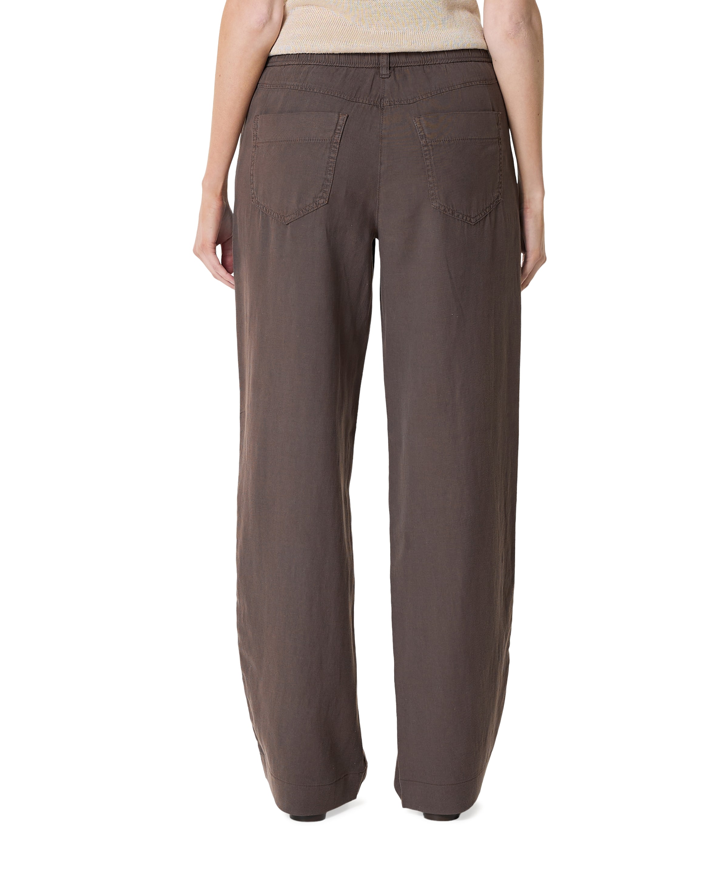 Gardeur Wide leg Feminine dames broek bruin