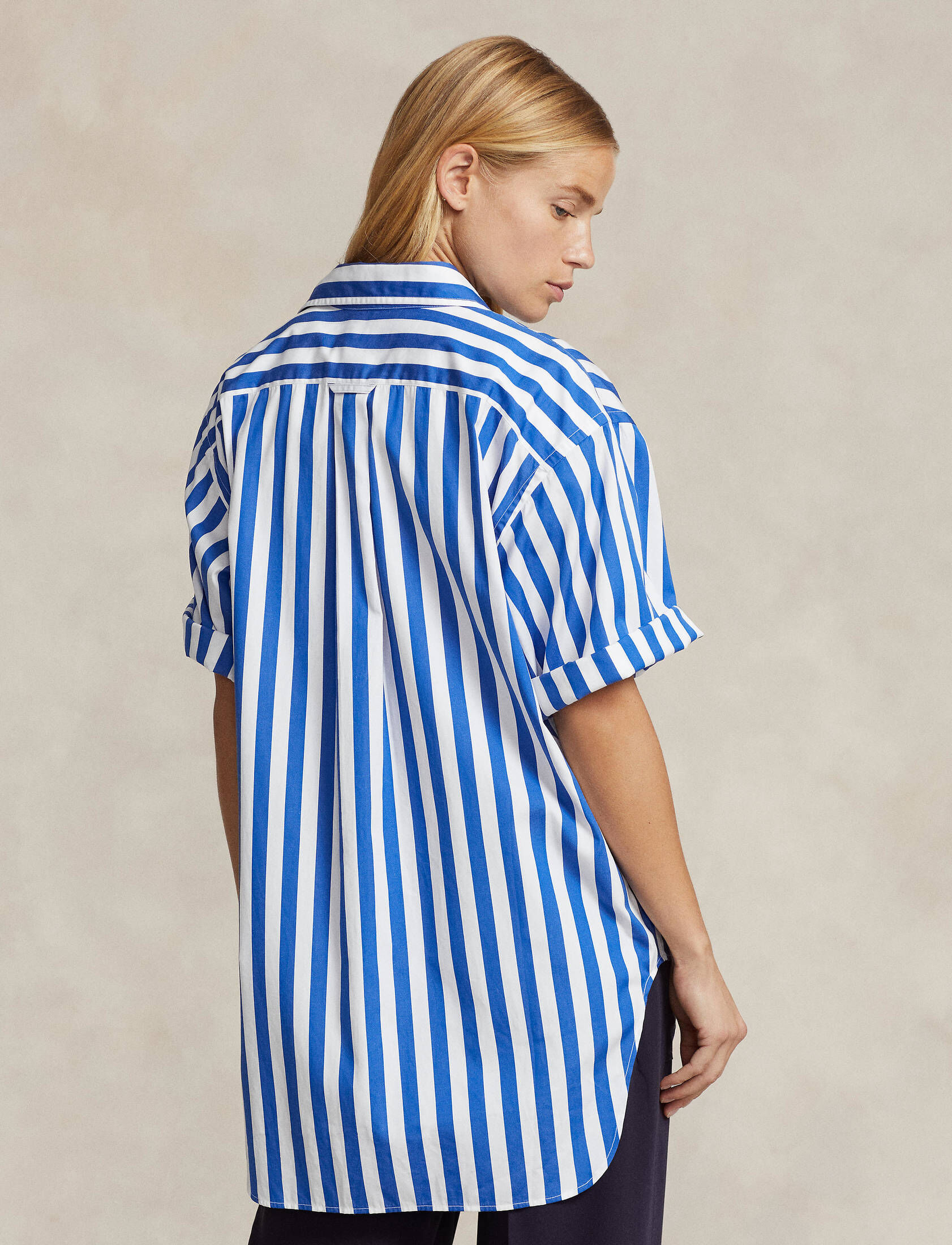 Polo Ralph Lauren| Damen Hemdbluse kurzarm aus Baumwolle