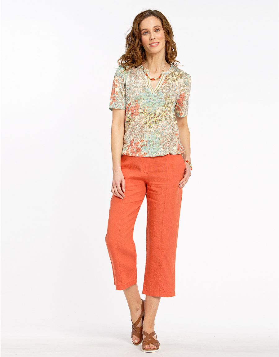 T-shirt vert floral