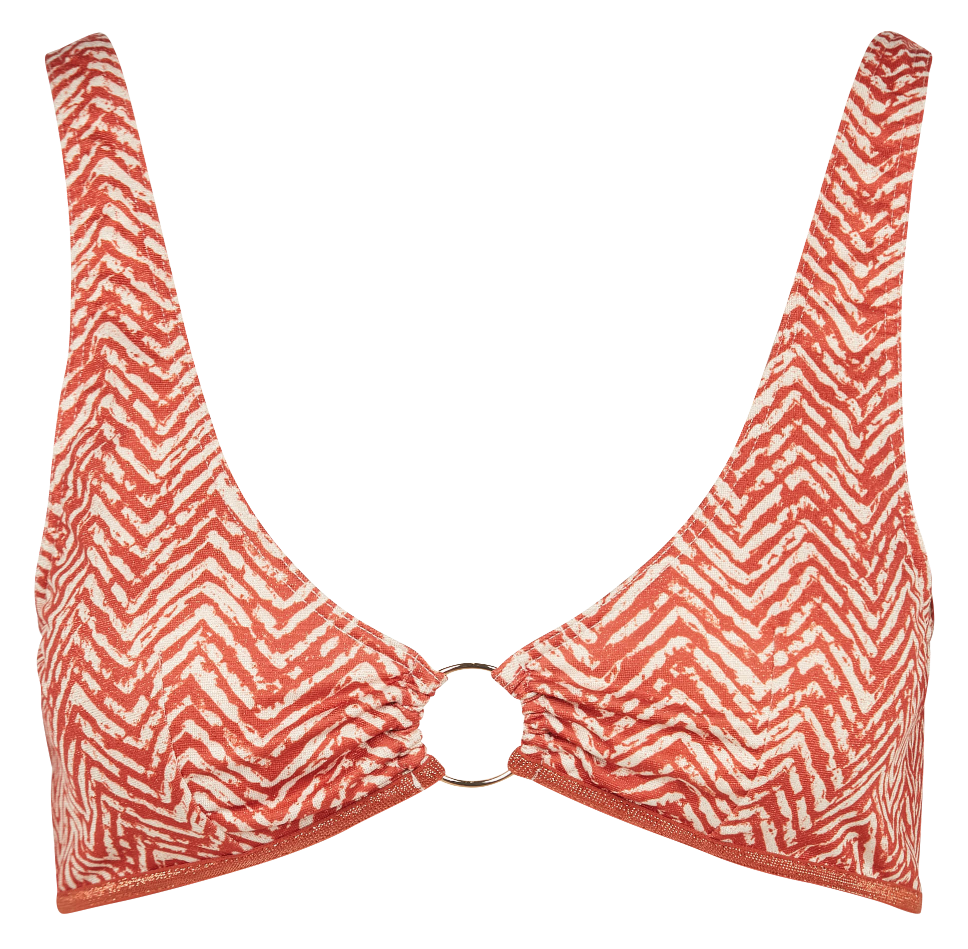 CLAUDETTE - Haut de maillot de bain imprimé| Orange