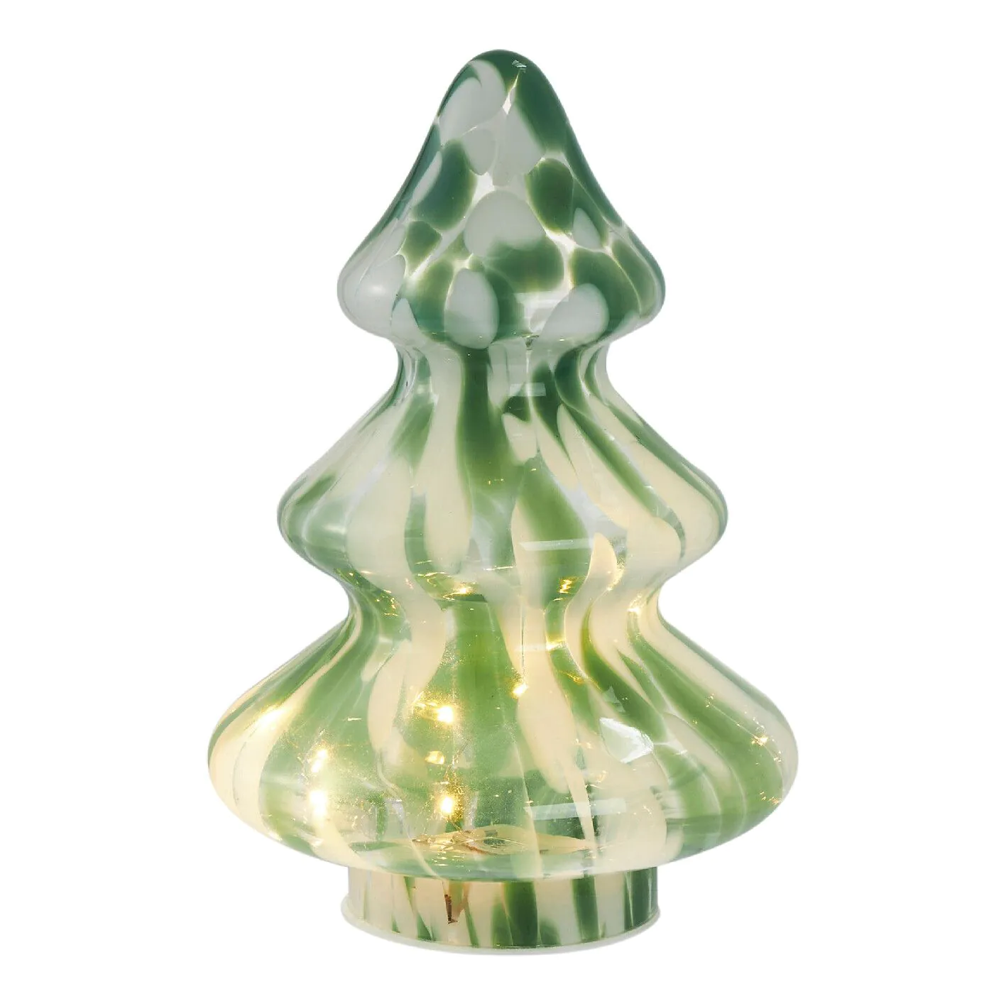LED-Tanne Sprenkel, grün/weiß, 27 cm