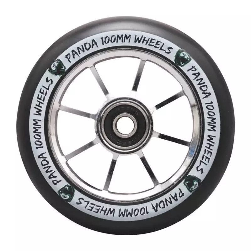 Roue trottinette PANDA Spoked V2 Chrome 110mm
