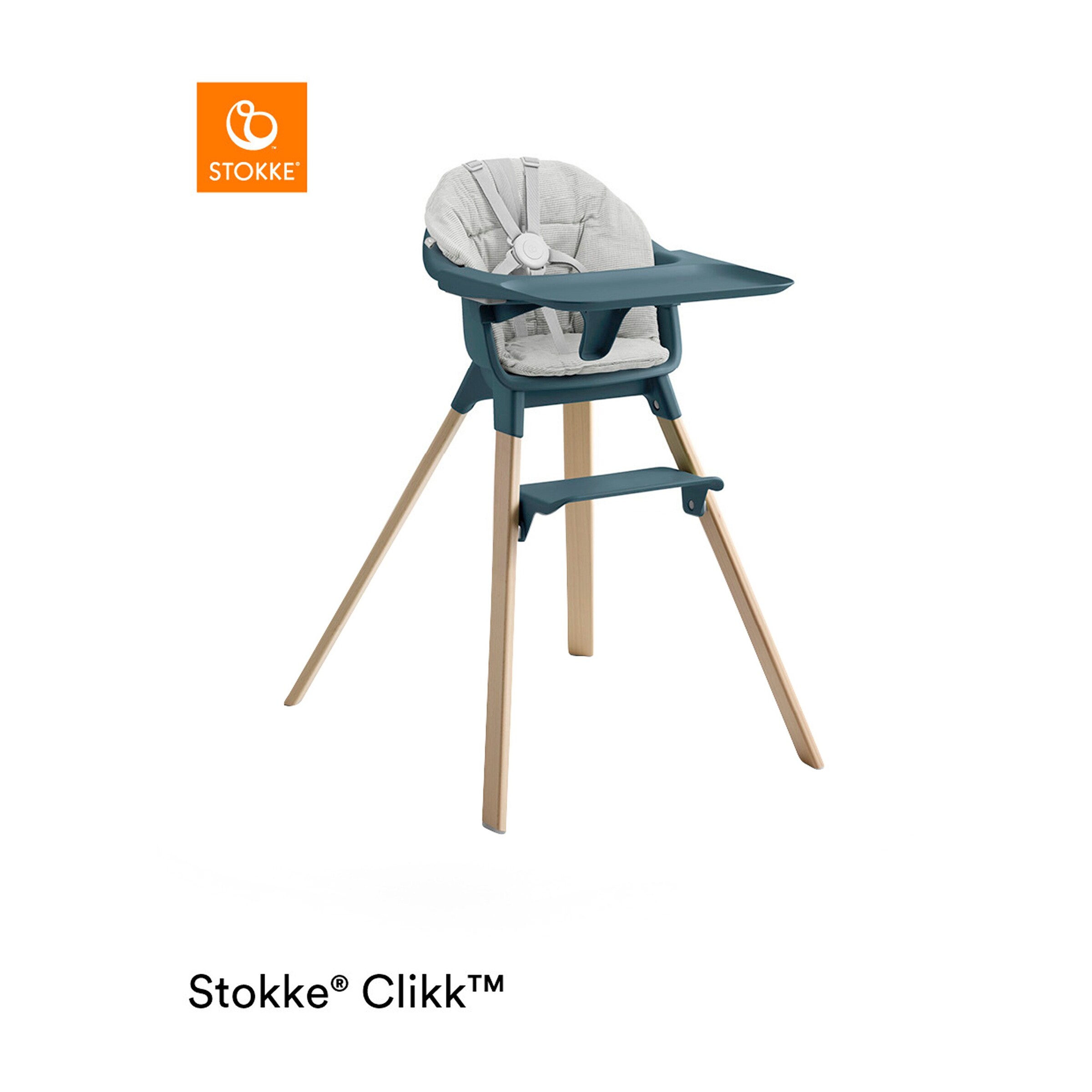 Stokke® - CLIKK™ Sitzkissen Organic Cotton mit schmutzabweisender Beschichtung Nordic Grey