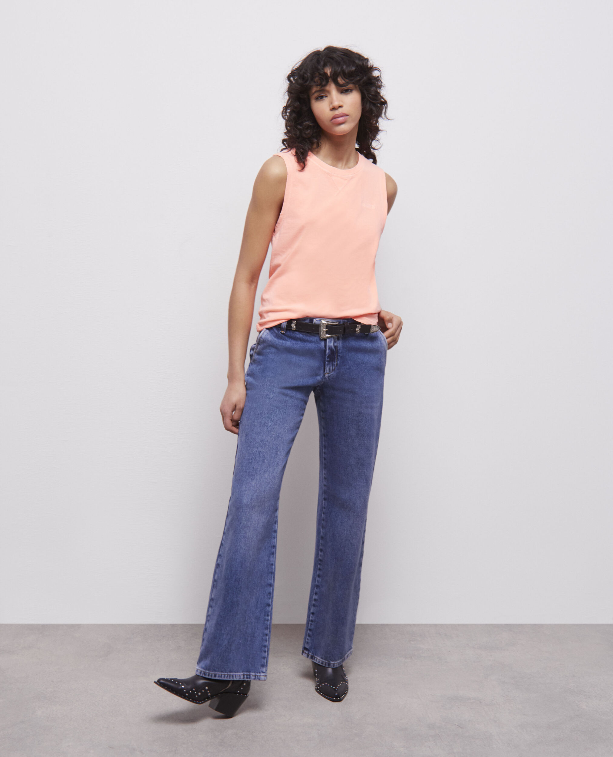 T-shirt orange avec logo