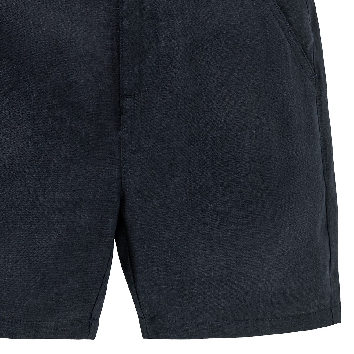 Jonas Nielsen Jungen Leinen-Shorts in Unifarben dunkelblau