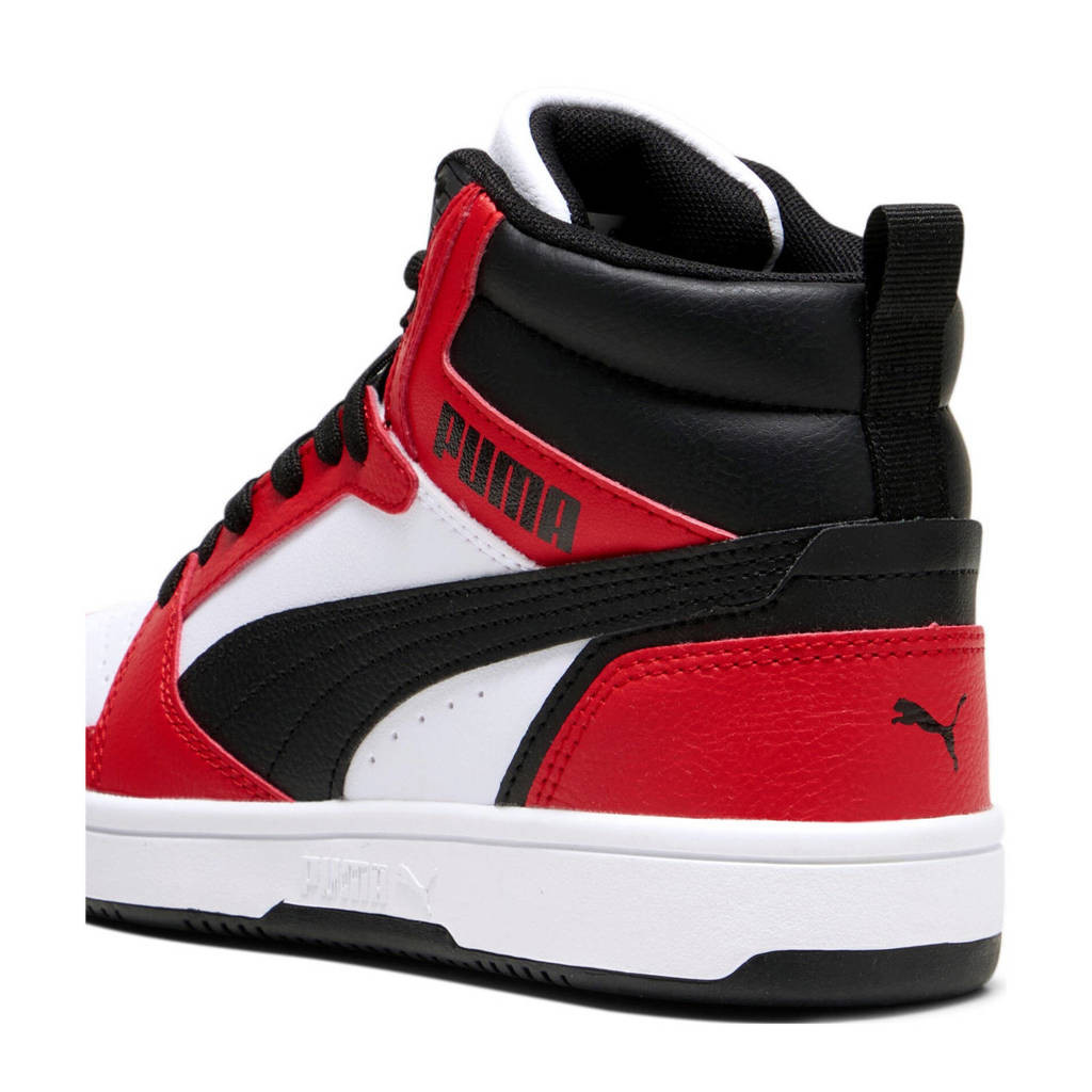 Puma Rebound v6 Mid V6 Mid sneakers wit/rood/zwart