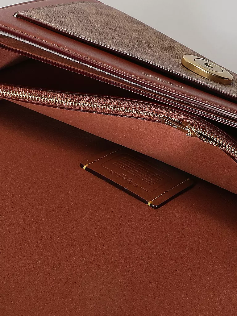 COACH Ledertasche - Umhängetasche TABBY SIGNATURE 26 braun