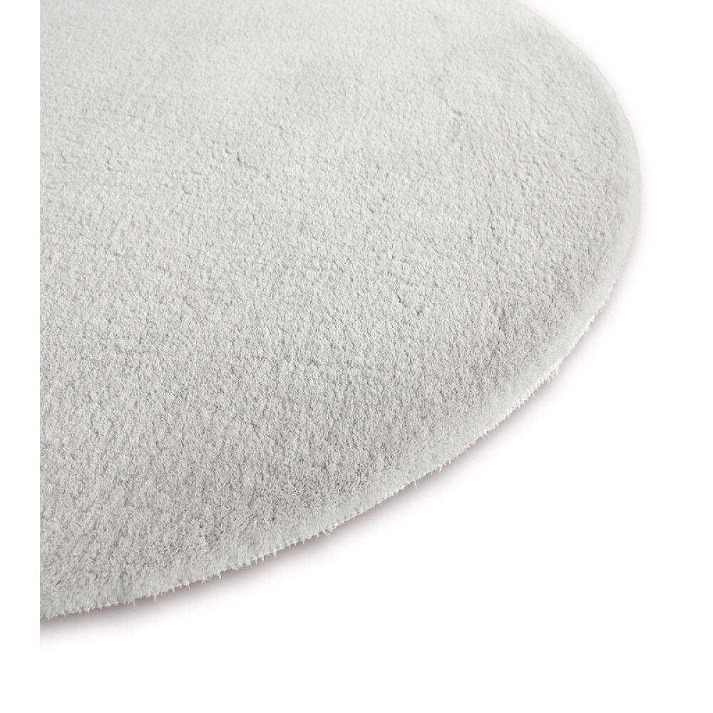 GULVTEPPE SOFT TOUCH Ø130CM SILVERGRÅ