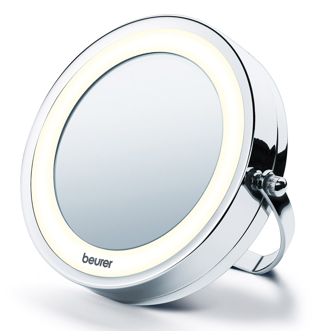 Beurer Miroir éclairé 2 en 1 mural ou à poser chrome