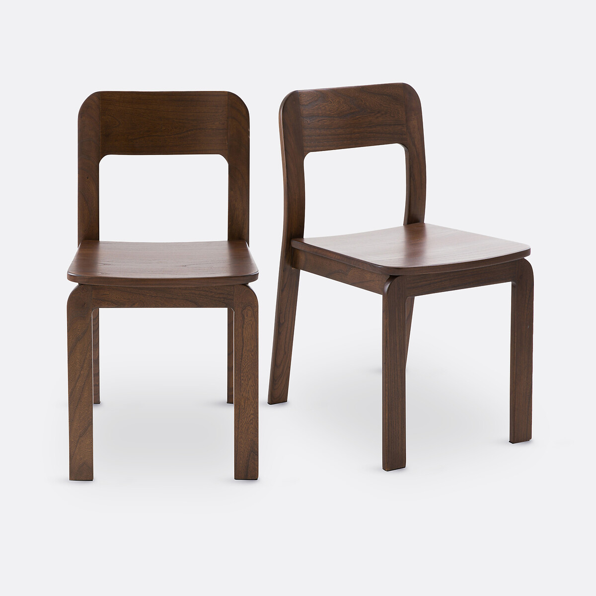 LA REDOUTE INTERIEURS<br>Conjunto de 2 cadeiras de nogueira, Talet