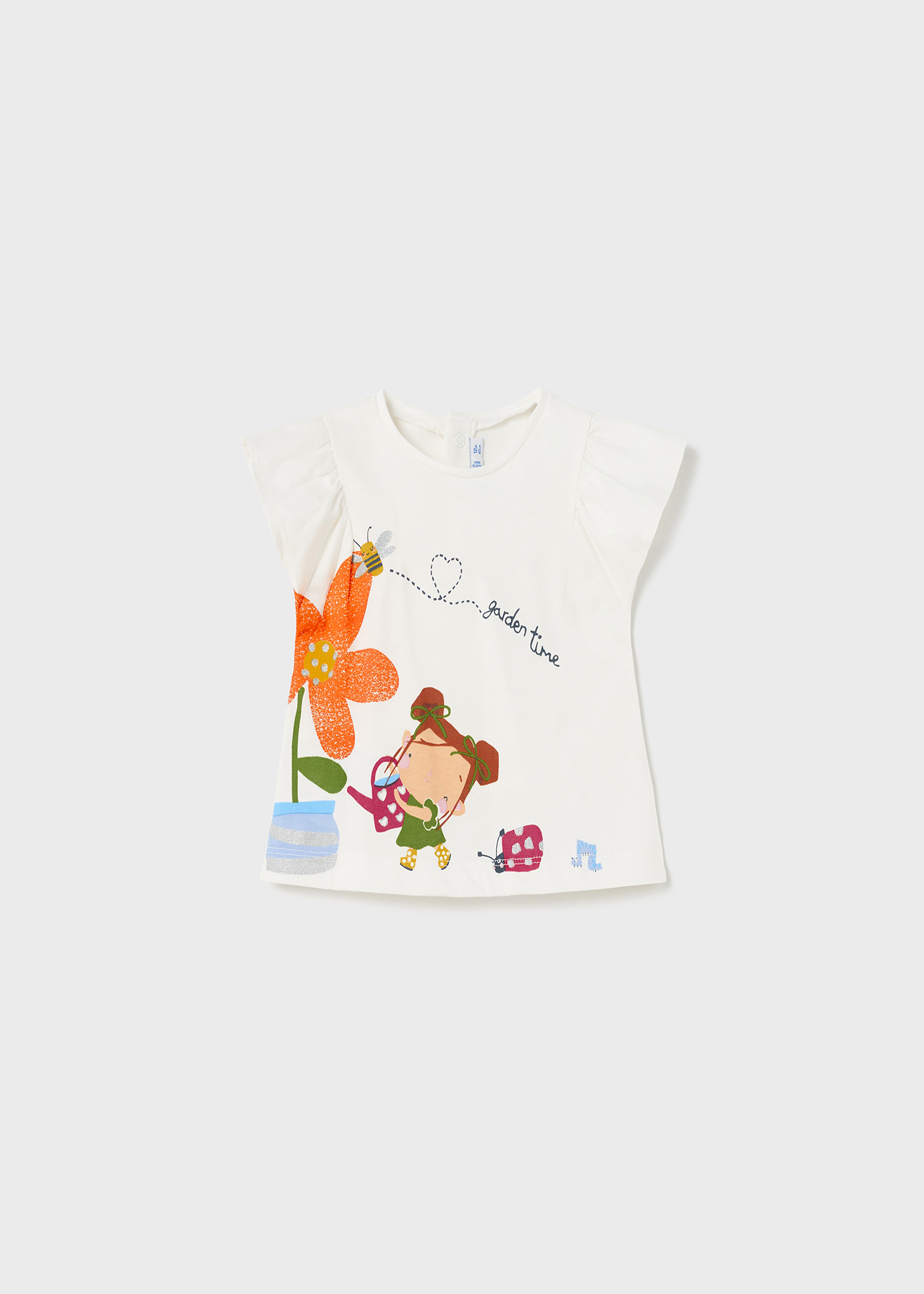 Conjunto de 2 camisetas infantis de algodão sustentável