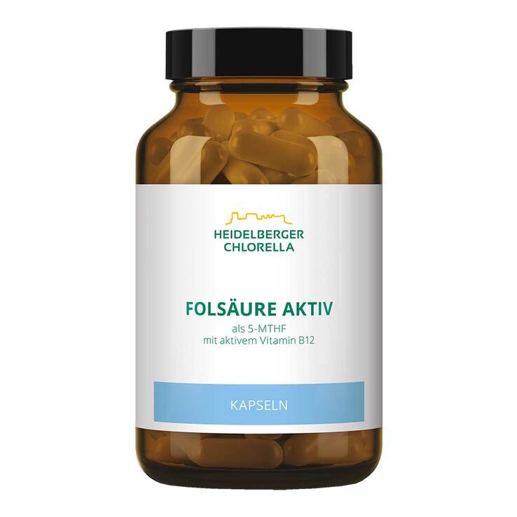 Folsäure Aktiv plus Vitamin B12 aktiv Kapseln, 120 St