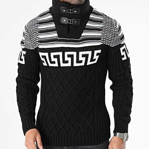 Pull Col Amplified Noir